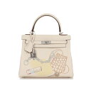限定品 エルメス ケリー25 内縫い インアンドアウト ナタ スイフト シルバー金具 HERMES KELLY RETOURNE 25 IN & OUT NAT...