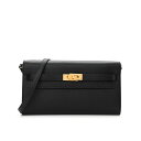 エルメス ケリーウォレット トゥーゴー 長財布 ブラック エプソン ゴールド金具 HERMES KELLY WALLET TO GO BLACK EPSOM G...