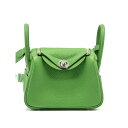 エルメス ミニリンディ 20 ヴェールユッカ トリヨンクレマンス シルバー金具 HERMES MINI LINDY VERT YUCCA TAURILLON CLEMENCE SILVER HARDWARE(4)