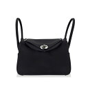 エルメス リンディ 26 ブラック トリヨンクレマンス シルバー金具 HERMES LINDY 26 BLACK TAURILLON CLEMENCE SILV...