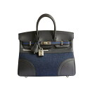 エルメス バーキン25 ゴーチーム キャバン ブルーニュイ ブラック フェルト スイフト シルバー金具 HERMES BIRKIN 25 GO TEAM CAB...