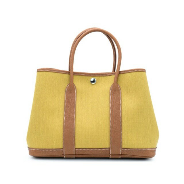 エルメス ガーデンパーティーTPM バイカラー ジンジャー ゴールド トワル ネゴンダ シルバー金具 ガー..