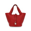 エルメス ピコタンロックMM ルージュカザック トリヨンクレマンス シルバー金具 HERMES PICOTIN LOCK 22 ROUGE CASAQUE TA...