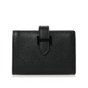 モノクローム エルメス ベアンカードホルダー ウォレット ブラック エプソン ブラック金具 カードケース 財布 HERMES BEARN MONOCHROME ...