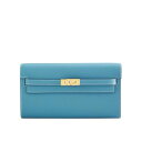 エルメス ケリーウォレット トゥーゴー 長財布 ニューブルージーン エプソン ゴールド金具 HERMES KELLY WALLET TO GO NEW BLEU JEAN EPSOM GOLD HARDWARE(4)