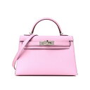 エルメス ミニケリー ケリーミニ2 ミニドゥ 外縫い モーヴシルベストル エプソン シルバー金具 HERMES KELLY MINI 2 SELLIER 20 ...