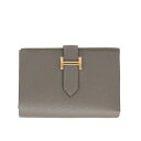 エルメス ベアン コンビネ ミニウォレット グリメイヤー エプソン ゴールド金具 三つ折り財布 HERMES BEARN COMBINE TRI-FOLD WA...