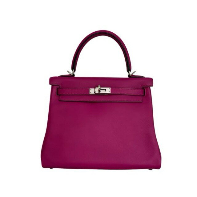 エルメス ケリー25 ローズパープル スイフト シルバー金具 HERMES KELLY RETOURNE 25 ROSE POURPRE SWIFT SILVER HARDWARE【中古】