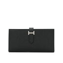 エルメス ベアンスフレ ベアンロングウォレット ブラック エプソン シルバー金具 長財布 HERMES BEARN GUSSET WALLET BLACK EP...