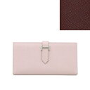 エルメス ベアンスフレ ベアンロングウォレット ヴェルソ モーヴペール ルージュセリエ エプソン シルバー金具 HERMES BEARN GUSSET WALL...