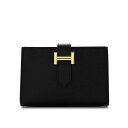 エルメス ベアン カードホルダー ウォレット ブラック エプソン ゴールド金具 カードケース 財布 HERMES BEARN CARD HOLDER WALLE...