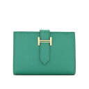 エルメス ベアン カードホルダー ウォレット ヴェールジェイド エプソン ゴールド金具 カードケース 財布 HERMES BEARN CARD HOLDER W...