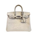 エルメス バーキン25 ベトン クロコダイル マットアリゲーター シルバー金具 HERMES BIRKIN 25 BETON CROCODILE MATTE A...