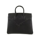 限定品 エルメス バーキン シャドウ 25 ブラック ノワール スイフト シルバー金具 HERMES BIRKIN SHADOW 25 BLACK NOIR S...