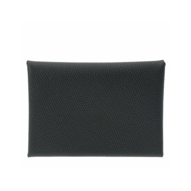 エルメス カルヴィ デュオ カードケース ブラック エプソン シルバー金具 HERMES CALVI DUO CARD CASE BLACK EPSOM SILVER HARDWARE