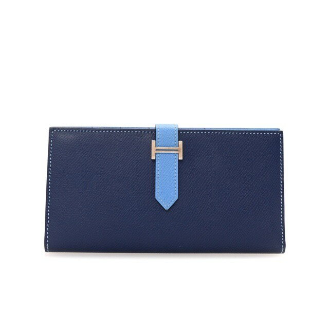 エルメス ベアンスフレ ベアンロングウォレット 長財布 バイカラー ブルーサフィール ブルーパラダイス エプソン シルバー金具 HERMES BEARN GUSSET WALLET BLEU SAPHIR BLEU PARADIS EPSOM SILVER HARDWARE【中古】