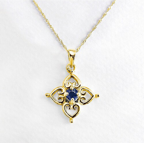 K18・サファイアペンダント【送料無料】※オーダーメイド品