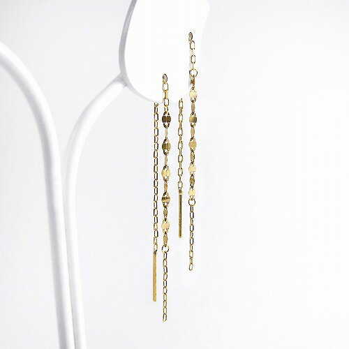 K18(工クレアチェーン)アメリカンピアス【送料無料】※オーダーメイド品