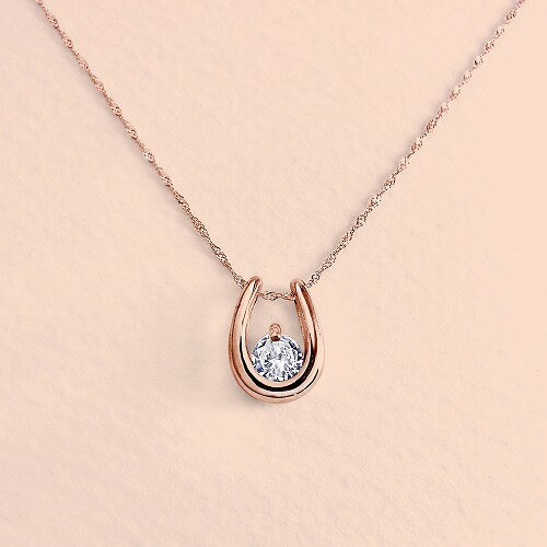 K18PGホワイトサファイアペンダント【送料無料】※オーダーメイド品