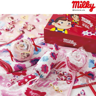 【ポイント5倍】【送料無料 送料込み】ミルキー やわらかマイクロタオルセット【出産内祝い 内祝い お祝い お祝い返し ギフト 出産祝い お返し 返礼 プレゼント ペコちゃん 女の子 赤 キャンディ型 お菓子型 面白い 可愛い キャラクター ギフトセット】
