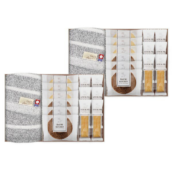 Rakuten - 【ポイント5倍】アンド ベイクドスイーツ＆今治タオル詰合せBOX【出産内祝い 内祝い お祝い お祝い返し ギフト】【出産祝い お返し 返礼 結婚内祝い 新築内祝い 初節句内祝 快気祝い】【お菓子 人気 焼き菓子 洋菓子 組合せギフト】【送料無料 送料込み】