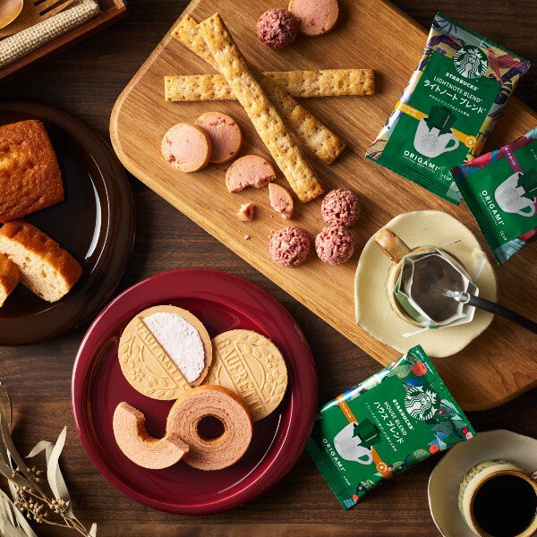 【ポイント5倍】カタログギフト＆スターバックスコーヒー＆あまおうバウムスイーツセレクトの組合せギフト【出産内祝い 内祝い お祝い お祝い返し ギフト】【出産祝い お返し 返礼 選べるセットギフト】【結婚内祝い 入学内祝い 新築内祝い】【送料無料 送料込み】 2