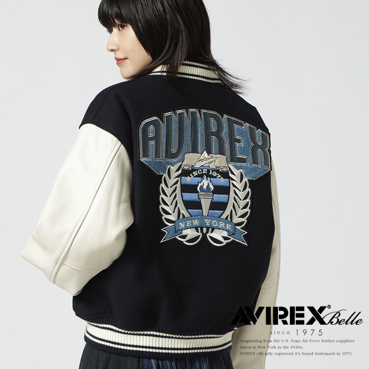 AVIREX 公式通販 | VARSITY JACKET TORCH & LAUREL/ バーシティージャケット トーチ＆ローレ(アビレックス アヴィレックス)レディース 女性