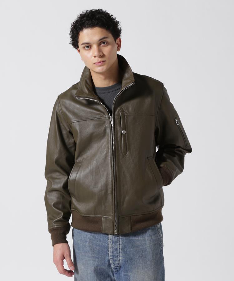 楽天市場】ma－1 レザー（カラーカーキグリーン）（メンズファッション