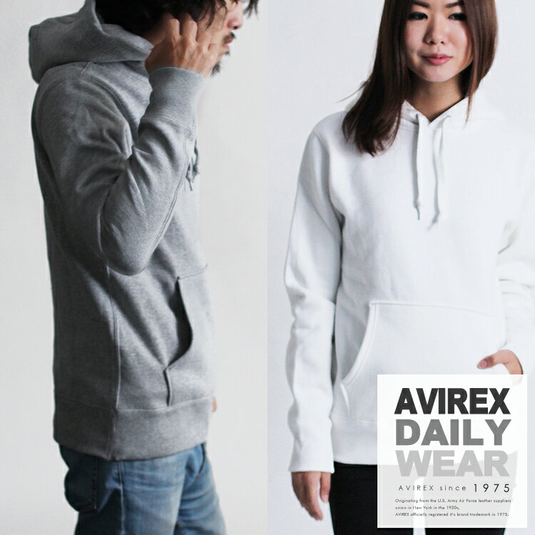 AVIREX 公式通販・DAILY WEAR | デイリー無地パーカーDAILY L/S SWEAT PULL PARKA 裏起毛 秋冬 暖かい おしゃれ 大きなサイズ