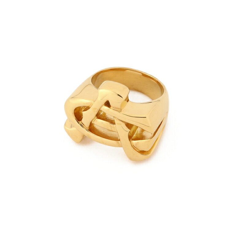 AVIREX 公式通販 | AC ロゴ リング/AC LOGO RING GOLDメッキ(アビレックス アヴィレックス)メンズ 男性