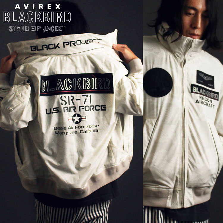  SALEbAVIREX ʔ́bubNo[h X^hWbv WPbg BLACKBIRD STAND ZIP JACKET(ArbNX ABbNX)Y j tAE^[ tCgWPbg 聦Z[iɂ ԕis