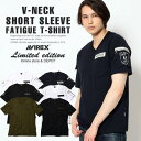 AVIREX ʔ́EIC | t@eB[O VlbN TVc/SS FATIGUE V-NECK T-SHIRT/ABbNX/AVIREX(ArbNX ABbNX)Y j