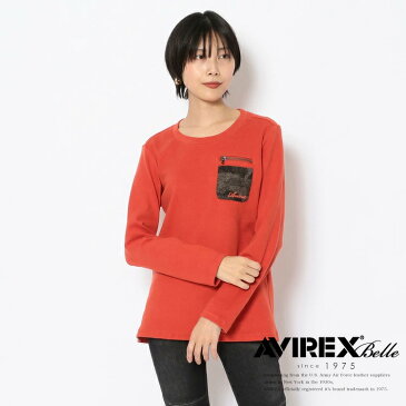 ★SALE｜AVIREX Belle 公式通販 | カモコンビ ポケットティーシャツ/ L-L/S CAMO COMBI POCKET T-SHIRT(アビレックス アヴィレックス)レディース 女性※セール品につき交換 返品不可