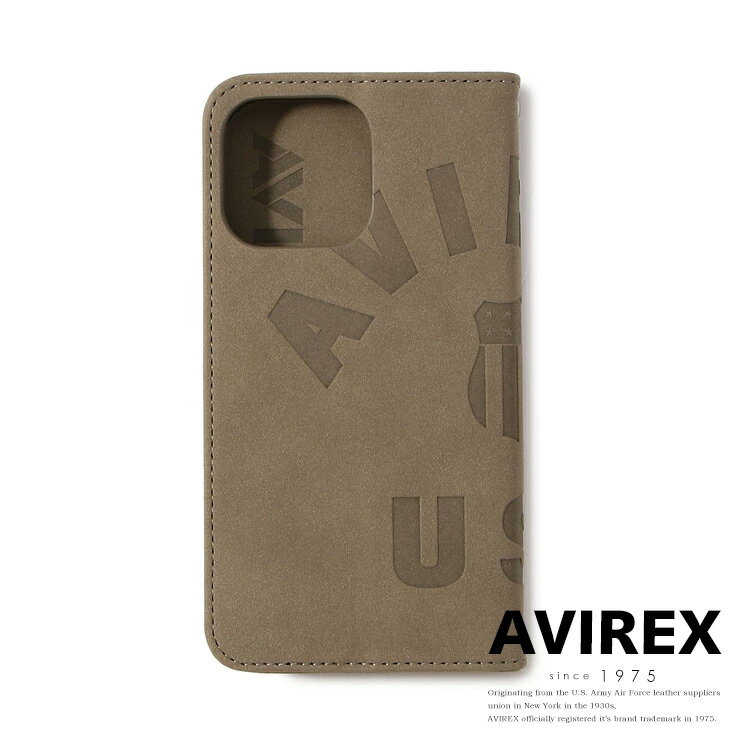 AVIREX 公式通販 | iPhone 13 Pro 手帳型ケース AVIREX ロゴ(アビレックス アヴィレックス)メンズ 男性 レディース 女性 男女兼用 ユニセックス