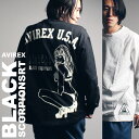 AVIREX ʔ | yWEB&DEPOTzBLACK SCORPIONS L/S T-SHIRT(ArbNX ABbNX)Y j