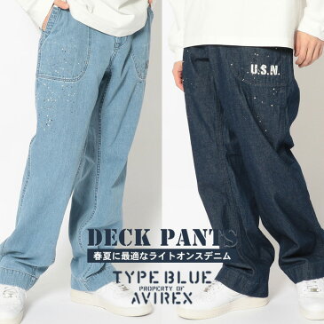 ★SALE|【TYPE BLUE】デッキパンツ/DECK PANT/タイプブルー(アビレックス アヴィレックス)メンズ 男性※セール/アウトレット品につき交換 返品不可