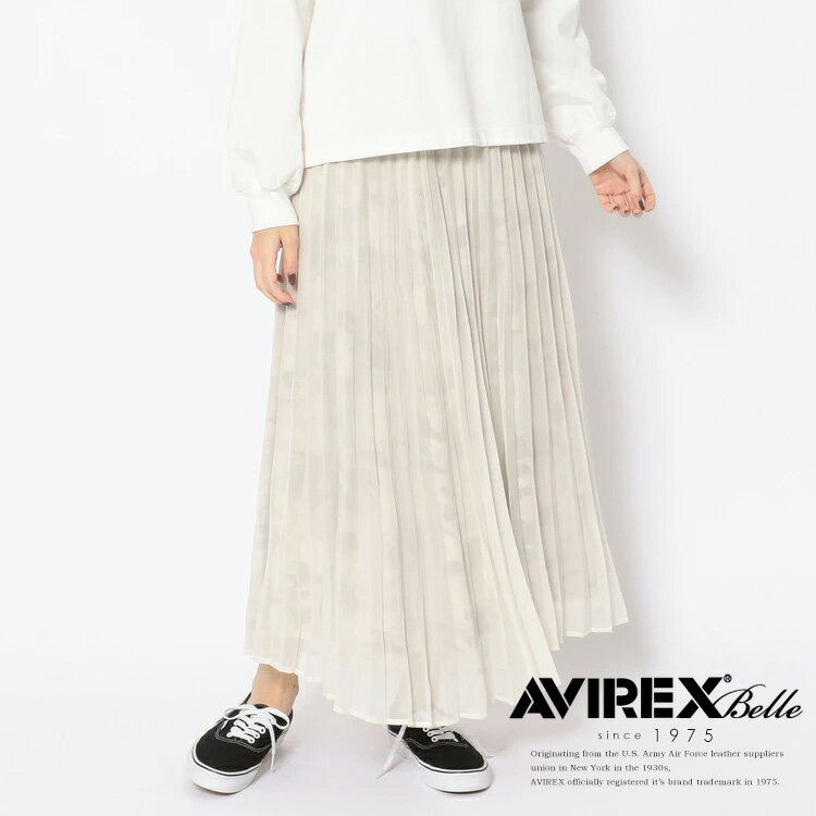 AVIREX Belle 公式通販 | PLEATED CHIFFON CAMO PRINT SKIRT/ プリーツシフォンカモプリントスカート(アビレックス アヴィレックス)レディース 女性