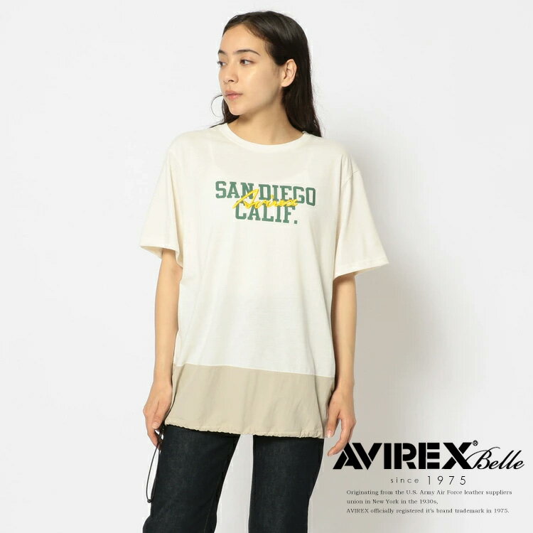 AVIREX Belle 公式通販 | COLOR COMBI EMBROIDERY T-SHIRT/ カラーコンビ刺繍ティーシャツ(アビレックス アヴィレックス)レディース 女性