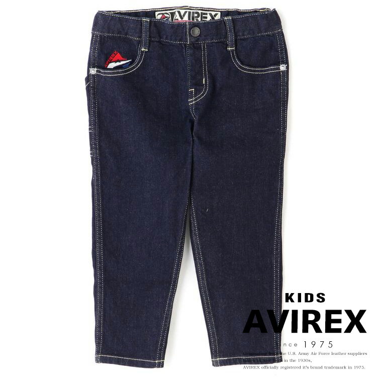 AVIREX ΡáKIDSեСƥ ڥ󥿡 ѥ/VARSITY PAINTER PANTS(ӥå å)å Ҷ ˤλ λ ˥å100cm 120cm 140cm