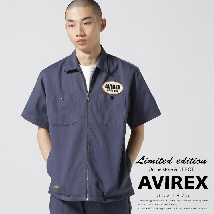 アヴィレックス AVIREX 公式通販｜《WEB&DEPOT限定》SHORT SLEEVE ZIP UP WORK SHIRT /ジップアップ ワークシャツ(アビレックス アヴィレックス)メンズ 男性