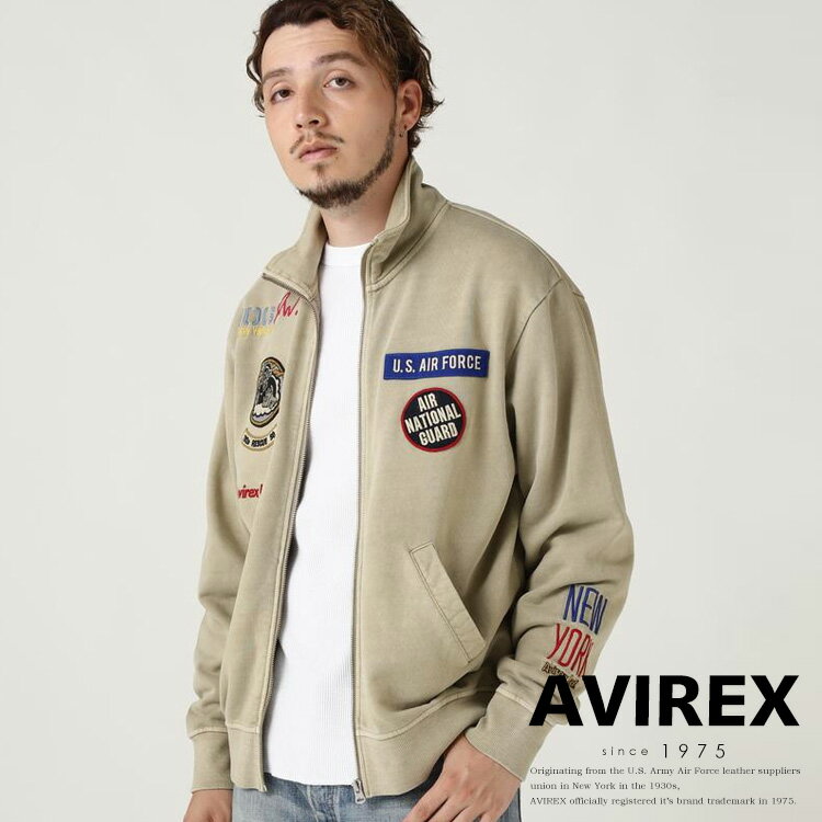 AVIREX 公式通販｜L/S FADE WASH STAND ZIP SWEAT NYC A.N.G./フェードウォッシュ スタンドジップスウェット NYC ANG(アビレックス アヴィレックス)メンズ 男性