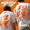 AVIREX ʔ́bscXtTAGGING DESIGN SHORTSLEEVE T-SHIRT/^MO fUC  TVc(ArbNX ABbNX)Y j