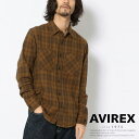 AVIREX ʔ́EDAILY WEAR | Rbg BGVc/COTTON VIYELLA SHIRT(ArbNX ABbNX)Y j