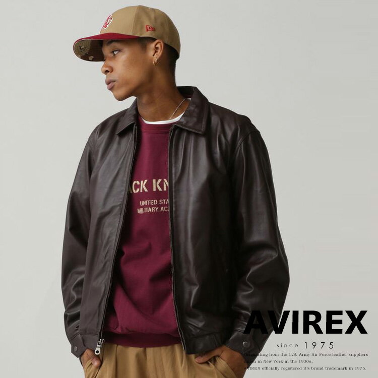 AVIREX 公式通販｜COMFORTABLE LEATHER SWING TOP JACKET / コンフォータブル レザー スウィングトップ ジャケット(アビレックス アヴィレックス)メンズ 男性