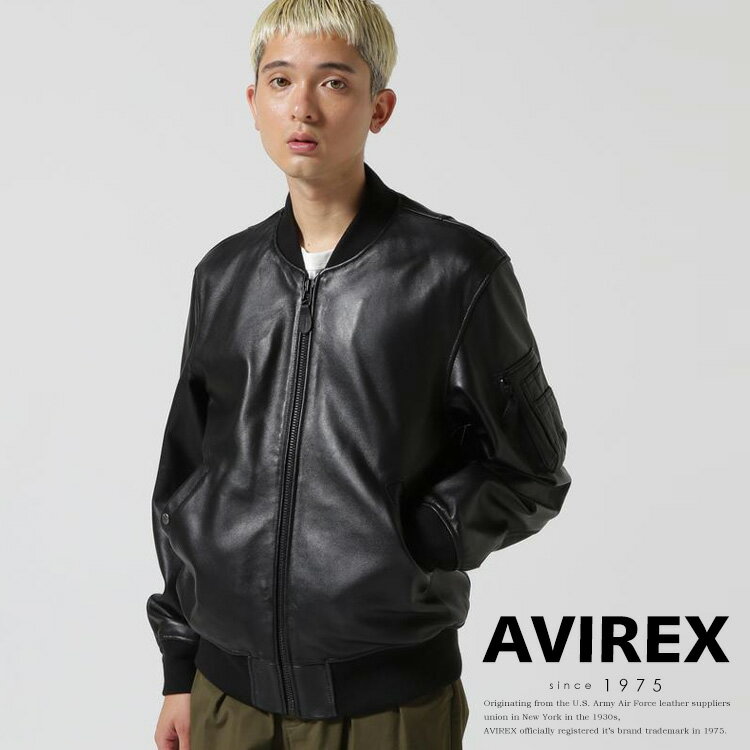 ☆★タイムセール｜AVIREX 公式通販｜LEATHER TYPE MA-1 / レザータイプMA-1(アビレックス アヴィレックス)メンズ 男性※セール品につき交換 返品不可