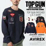 AVIREX ΡáWEB&DEPOTTOP GUN PATCHED L/S T-SHIRT / ȥåץ ѥå Ĺµ T(ӥå å)  ǥ 