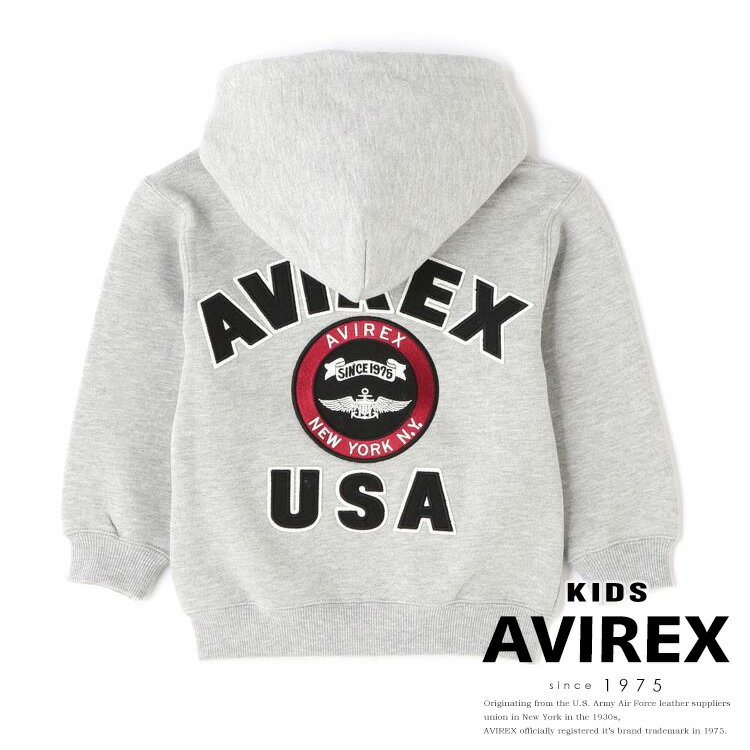 AVIREX ΡáKIDS / åVARSITY LOGO SWEAT PARKA / ƥ  å ѡ(ӥå å)å Ҷ ˤλ λ ˥å