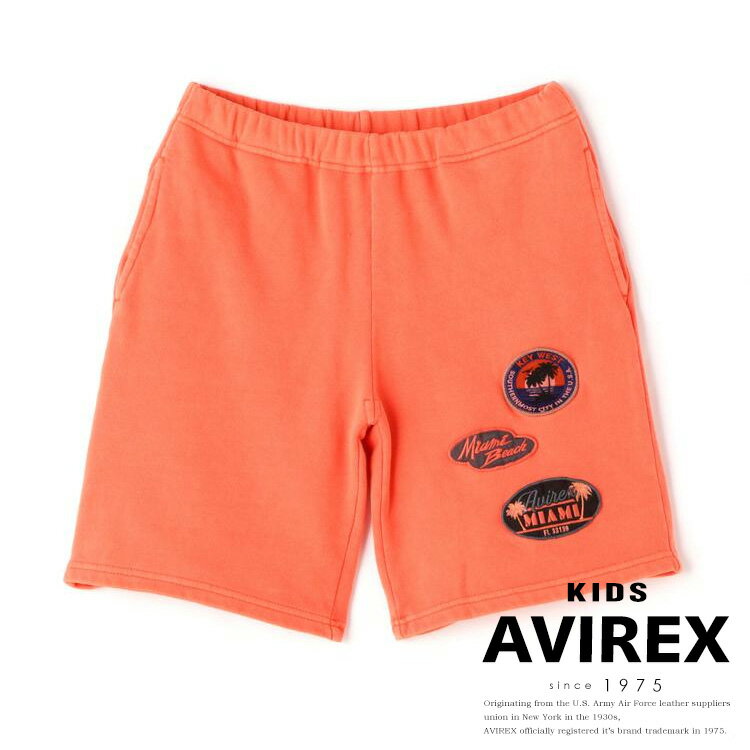 AVIREX ΡáKIDS / åFADE WASH PATCH SHORT PANTS / եɥå ѥå 硼ȥѥ(ӥå å)å Ҷ ˤλ λ ˥å100cm 120cm 140cm