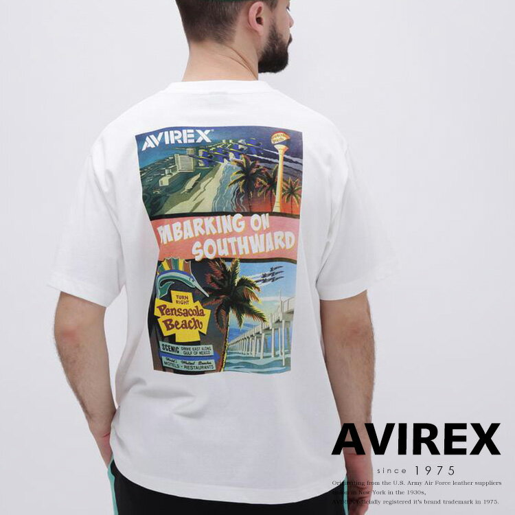 AVIREX 公式通販｜EOS. POSTER T-SHIRT / エンバーキング オン サウスワード ポスター Tシャツ アビレックス アヴィレックス メンズ 男性