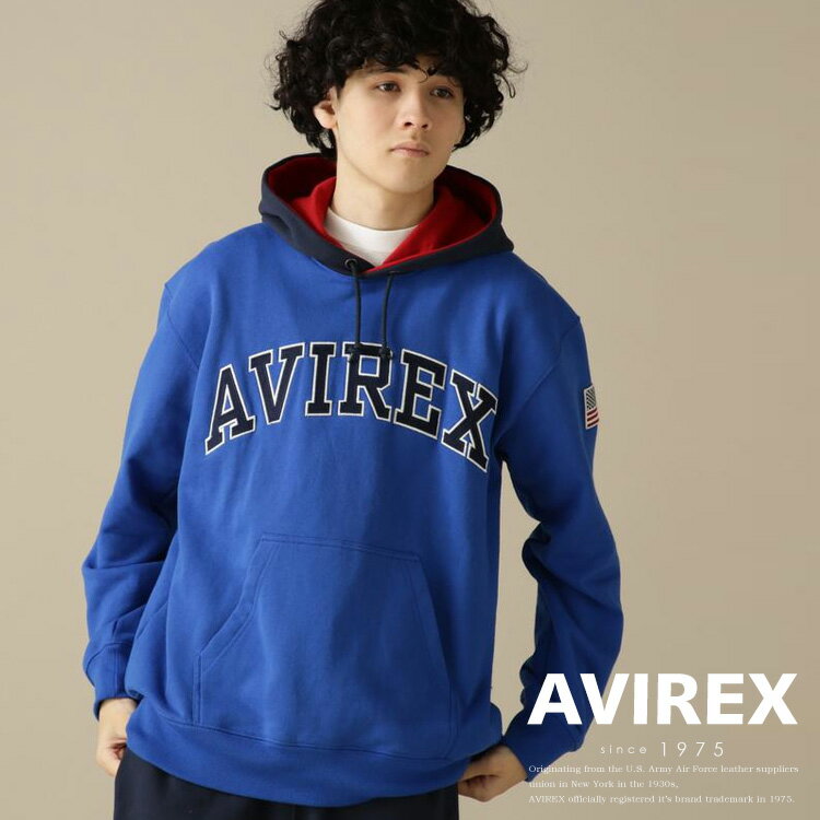 アヴィレックス パーカー メンズ ★SALE｜AVIREX 公式通販｜ARCH LOGO COLOR HOOD L/S PARKA / アーチ ロゴ カラー フード パーカー(アビレックス アヴィレックス)メンズ 男性※セール品につき交換 返品不可